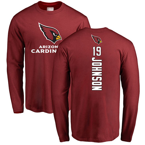 Arizona Cardinals Men Maroon KeeSean Johnson Backer NFL Football #19 Long Sleeve T Shirt